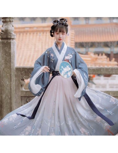 Hanfu  Bleu à Fleurs d'Europe débarque