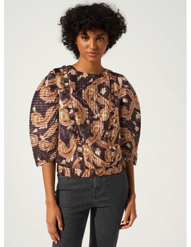 Blouse plissée en linge