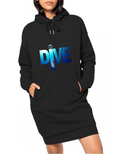 Sweat Robe à capuche plongée bio : DIVE pour plongeuse de votre