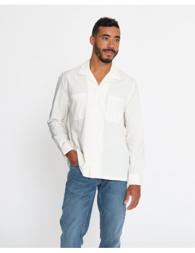 Chemise à col requin en coton upcyclé de France