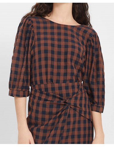 Blouse à carreaux en Tencel™ basket pas cher