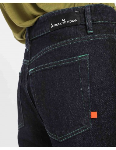 Jean en denim bio à surpiqûres outlet