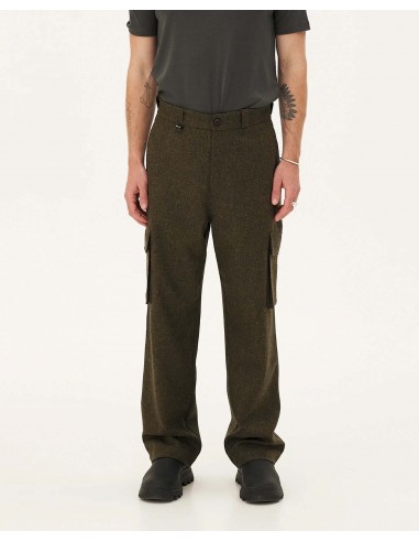 Pantalon cargo en laine vierge soldes